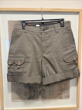 New Man Cargo Hiking Shorts Green Khaki French Sportswear Mens Size 40